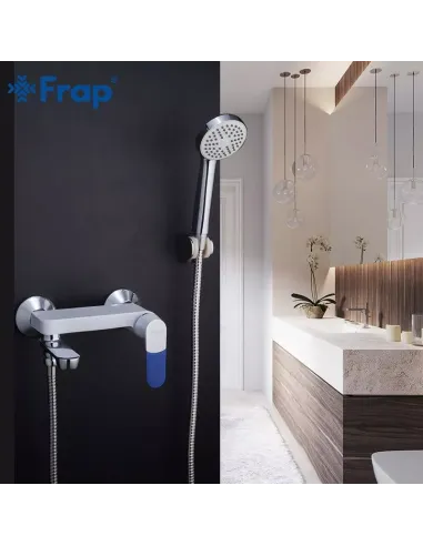 Смеситель для ванны Frap F3234 с душевым набором, белый