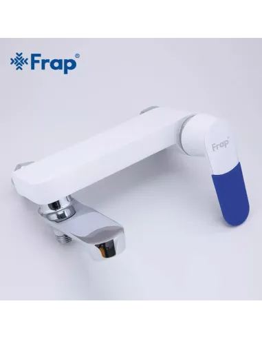 Змішувач для ванни Frap F3234 з душовим набором, білий.