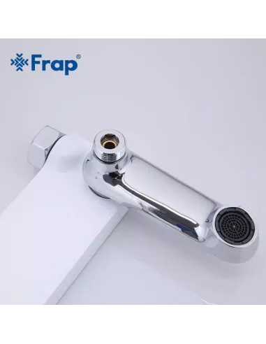 Змішувач для ванни Frap F3234 з душовим набором, білий.