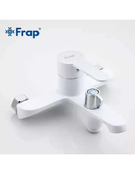 Смеситель для ванны Frap F3241 с душевым набором, белый