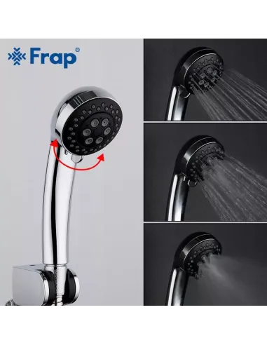 Змішувач для ванни Frap F3242 з душовим набором, чорний.