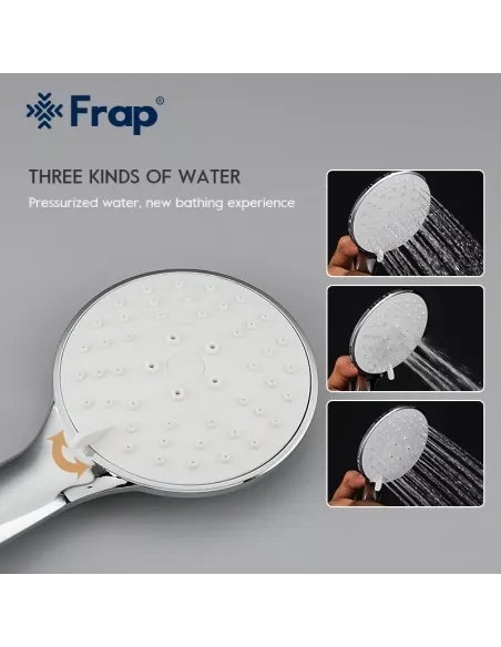 Смеситель для ванны Frap F3249 с душевым набором, белый