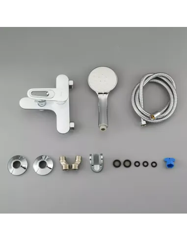 Змішувач для ванни Frap F3249 з душовим набором, білий.