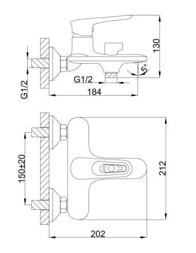 Смеситель для ванны Frap F3249 с душевым набором, белый