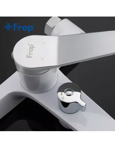 Змішувач для ванни Frap F3245 з душовим набором, білий.
