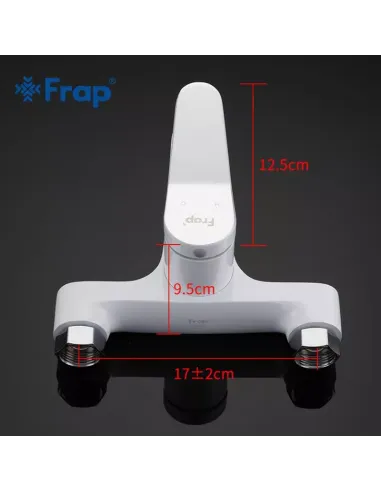 Смеситель для ванны Frap F3245 с душевым набором, белый