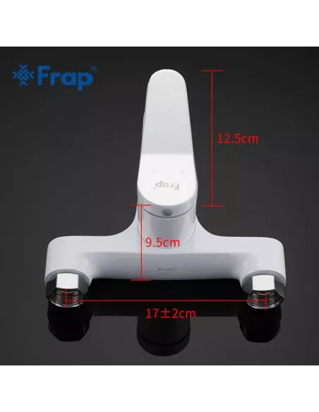 Змішувач для ванни Frap F3245 з душовим набором, білий.