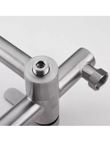 Змішувач для ванни Frap F32801 з душовим набором, нержавіюча сталь.