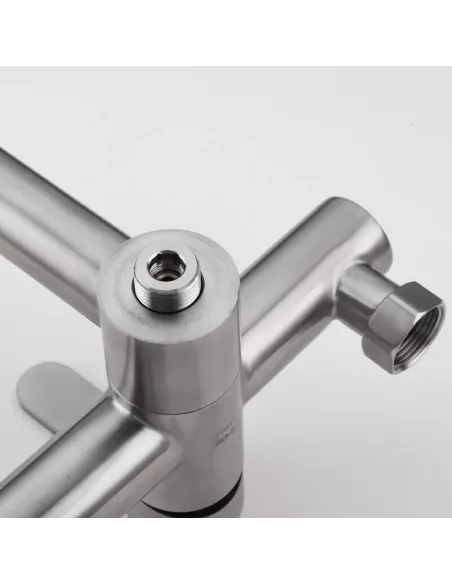 Змішувач для ванни Frap F32801 з душовим набором, нержавіюча сталь.