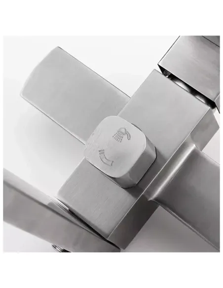 Смеситель для ванны Frap F32802 с душевым набором, нержавеющая сталь Смеситель для ванны Frap F32802 с душевым набором, нержавеющая сталь