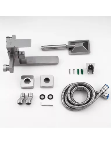 Смеситель для ванны Frap F32802 с душевым набором, нержавеющая сталь