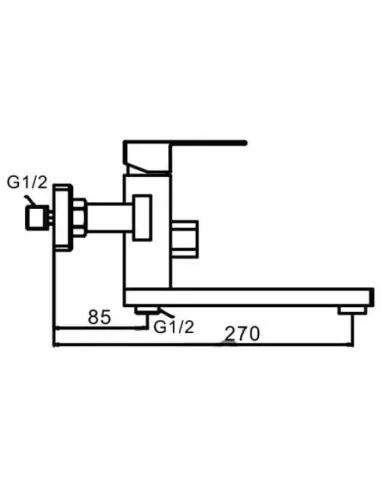 Смеситель для ванны Frap F32802 с душевым набором, нержавеющая сталь