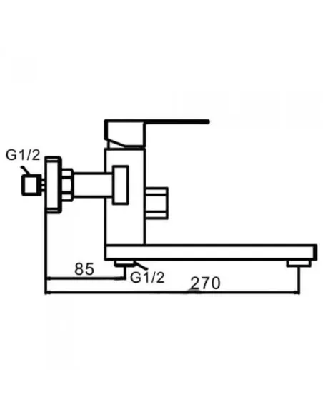 Змішувач для ванни Frap F32802 з душовим набором, нержавіюча сталь.