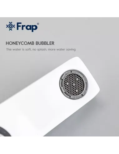 Смеситель для ванны Frap F3258 с душевым набором, белый