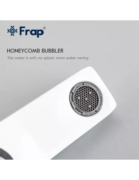 Смеситель для ванны Frap F3258 с душевым набором, белый