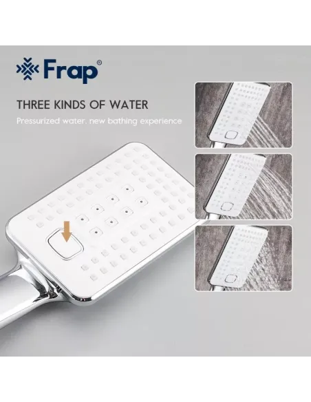 Смеситель для ванны Frap F3258 с душевым набором, белый