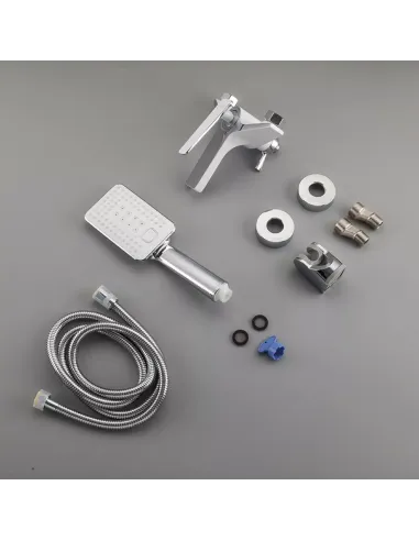 Смеситель для ванны Frap F3258 с душевым набором, белый