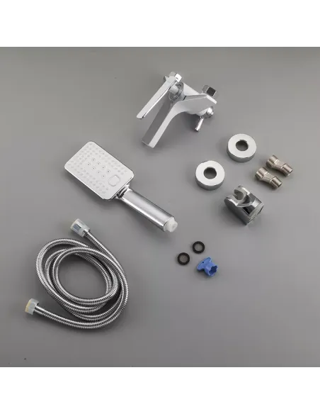 Змішувач для ванни Frap F3258 із душовим набором, білий.