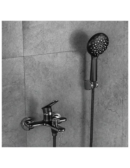 Смеситель для ванны Frap F3249-6 с душевым набором, черный