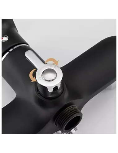 Смеситель для ванны Frap F3249-6 с душевым набором, черный