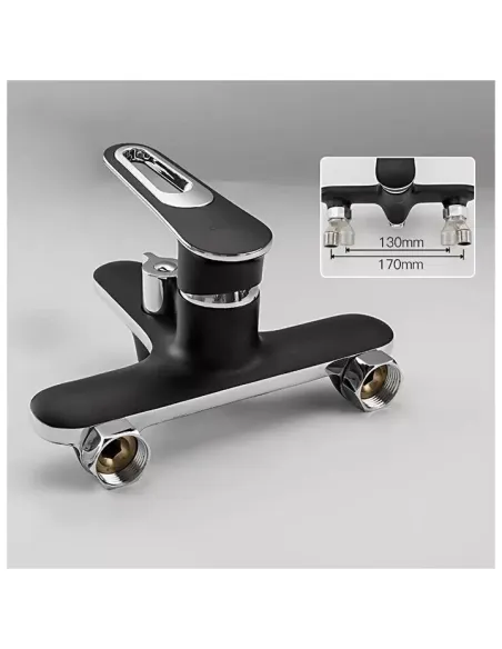 Смеситель для ванны Frap F3249-6 с душевым набором, черный