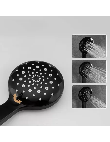 Смеситель для ванны Frap F3249-6 с душевым набором, черный