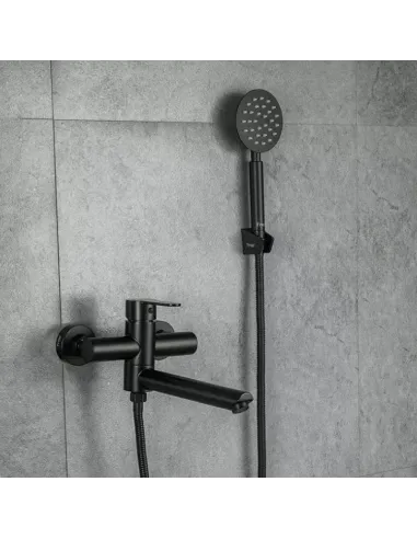 Смеситель для ванны Frap F32801-6 с душевым набором, черный