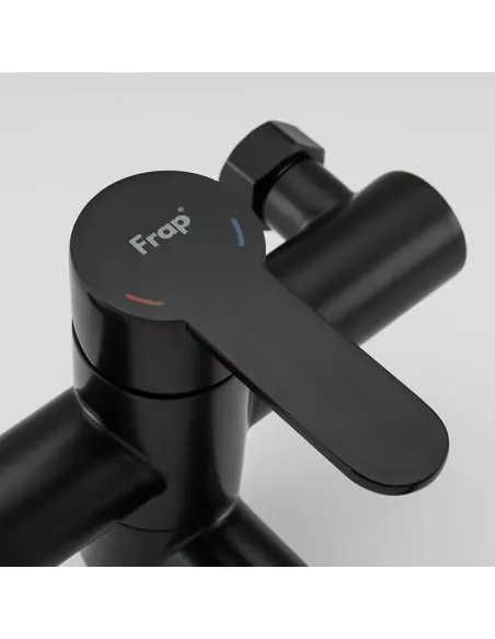 Змішувач для ванни Frap F32801-6 із душовим набором, чорний.