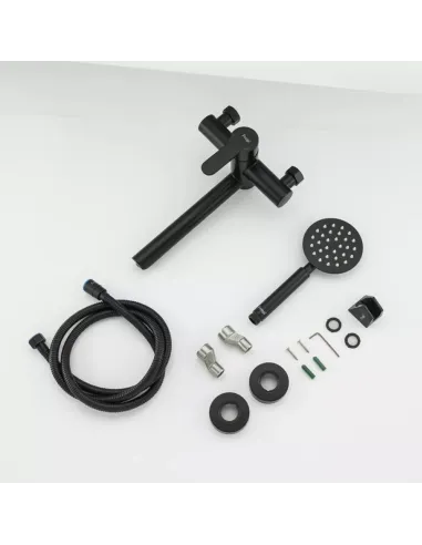 Смеситель для ванны Frap F32801-6 с душевым набором, черный