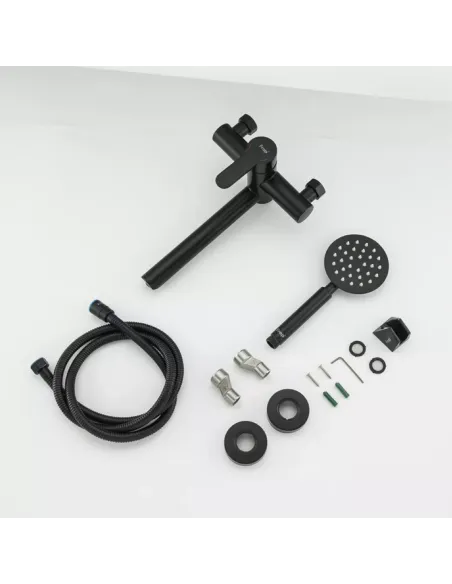 Смеситель для ванны Frap F32801-6 с душевым набором, черный