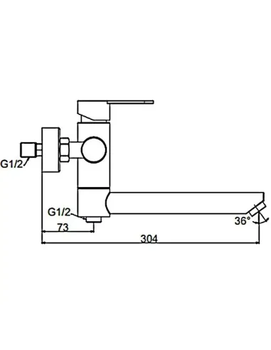 Змішувач для ванни Frap F32801-6 із душовим набором, чорний.
