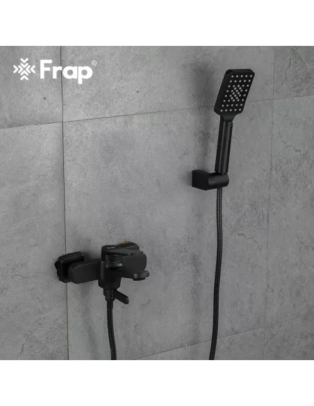 Смеситель для ванны Frap F3262 с душевым набором, черный