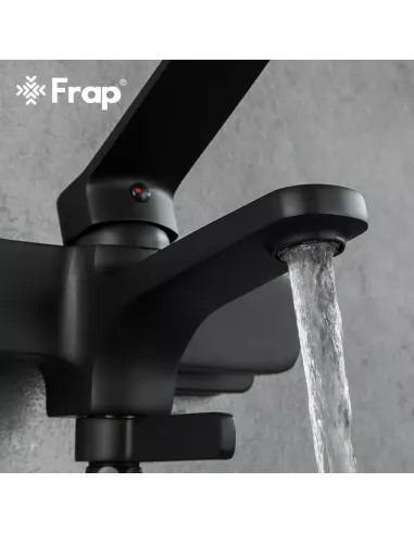 Смеситель для ванны Frap F3262 с душевым набором, черный