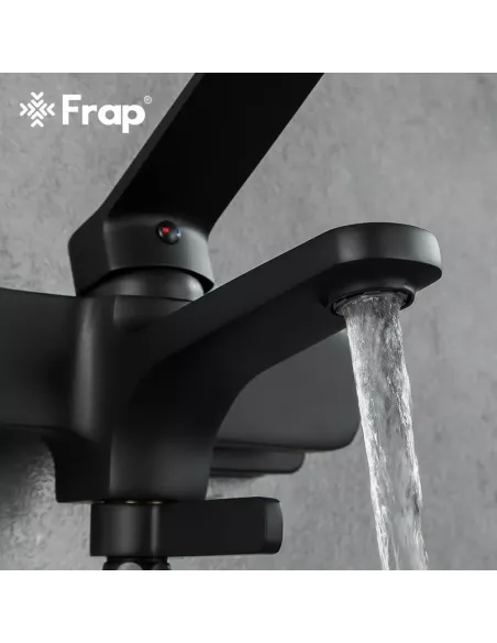 Смеситель для ванны Frap F3262 с душевым набором, черный
