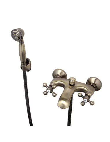 Змішувач для ванни Frap F3019-4 двовентильний, душовий набір, бронза