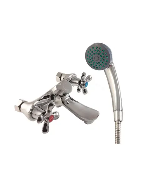 Смеситель для ванны Frap F32731-B двухвентильный, душевой набор, хром