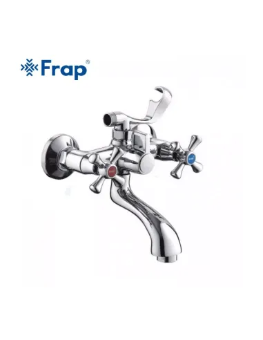 Смеситель для ванны Frap F32732-B двухвентильный, душевой набор, хром