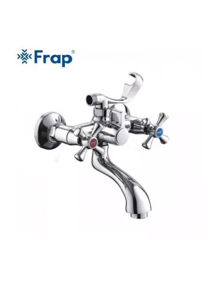 Смеситель для ванны Frap F32732-B двухвентильный, душевой набор, хром