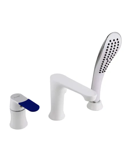 Змішувач для ванни на борт Frap F1134, білий, з душовим набором