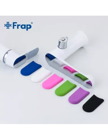 Змішувач для ванни на борт Frap F1134, білий, з душовим набором