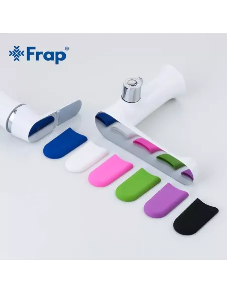 Змішувач для ванни на борт Frap F1134, білий, з душовим набором