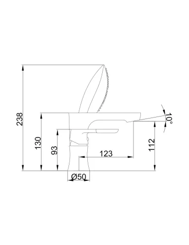 Змішувач для ванни на борт Frap F1134, білий, з душовим набором