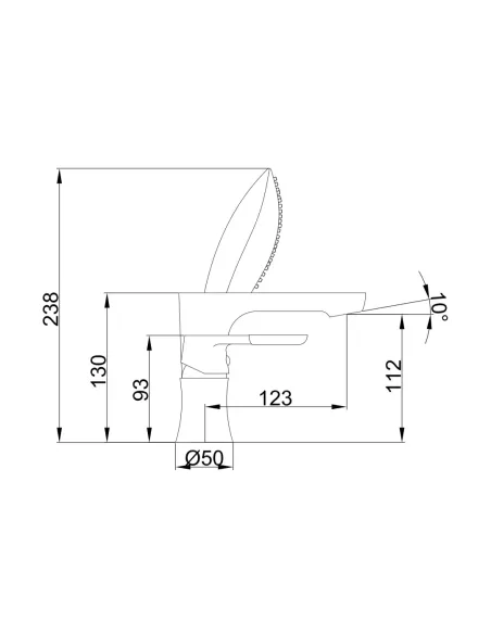 Змішувач для ванни на борт Frap F1134, білий, з душовим набором