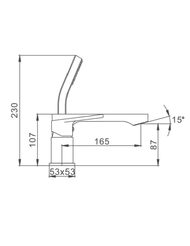 Смеситель для ванны на борт Frap F1146, хром, с душевым набором