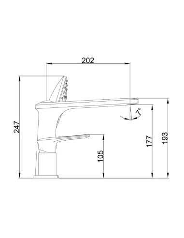 Смеситель для ванны на борт Frap F1149, белый, с душевым набором