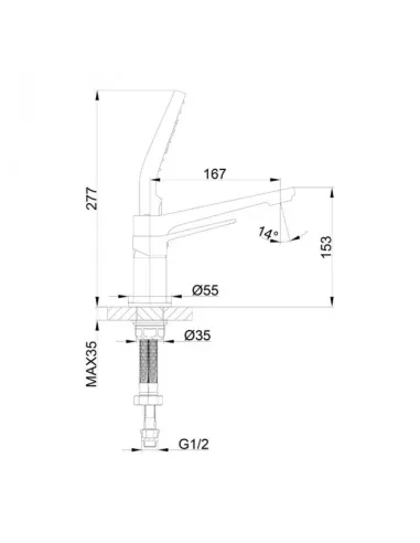 Смеситель для ванны на борт Frap F1161, хром с душевым набором