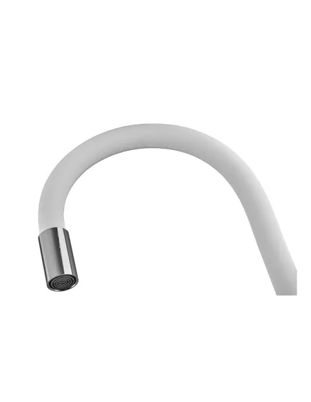 Змішувач для кухні Mixxus Magnum 011 Nut White-Chrome Refl.White з гнучким виливом