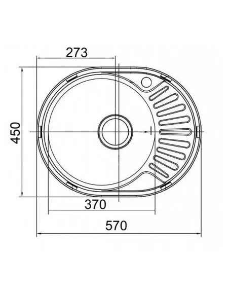 Мойка для кухни из нержавеющей стали овальная Romzha Taleyta Eko Textura - 2