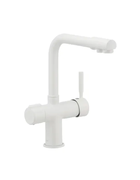 Смеситель для кухни Haiba Hans 021 HB0842 с подключением к фильтру, белый