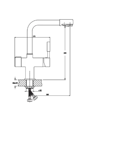 Змішувач для кухні Haiba Hans 021 HB0842 із підключенням до фільтру, білий